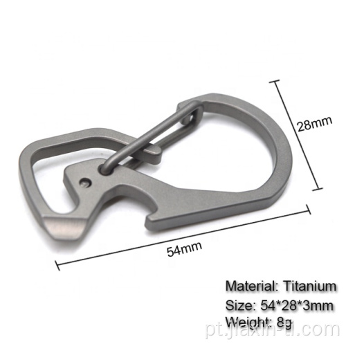 ferramenta de bolso de porta-chaves com vários anéis de titânio